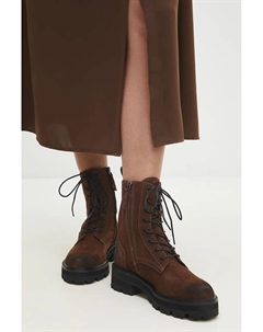 Замшевые мотоциклетные ботинки, коричневый Answear lab