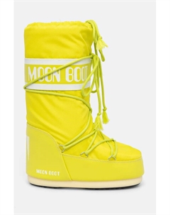 Зимние ботинки высокие на толстой подошве, кислотно-зеленый Moon boot