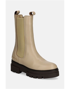 Кожаные ботинки челси MONOCHROMATIC CHELSEA BOOT, бежевый Tommy hilfiger
