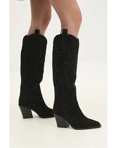 Замшевые сапоги, черный Answear lab