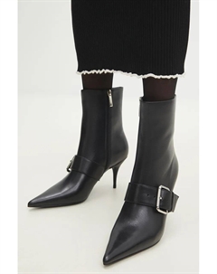 Кожаные ботильоны, черный Answear lab