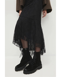 Замшевые мотоциклетные ботинки, черный Answear lab