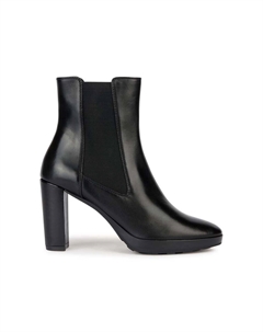 Кожаные ботильоны D WALK PLEASURE 85, черный Geox