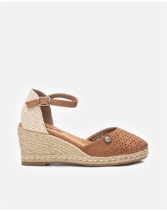 Женские эспадрильи на танкетке с пряжкой, цвет Camel Refresh