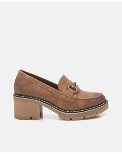 Женские лоферы на каблуке и резиновой подошве, цвет Camel Refresh