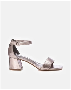 Женские босоножки на каблуке с застежкой-пряжкой, серый Refresh