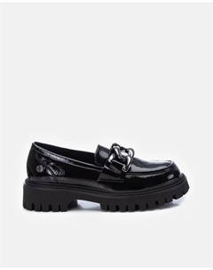 Женские лоферы с лаковой отделкой, черный Refresh