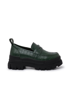 Женские лоферы на платформе под кожу, зеленый Buffalo
