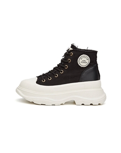 Ботинки женские Martin на шнуровке и платформе, черный/белый Daphne