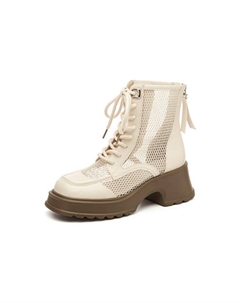 Ботинки женские Martin Boot на шнуровке, бежевый Daphne