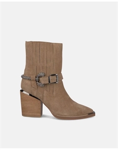 Женские кожаные ботильоны со стразами, бежевый Alma en pena.