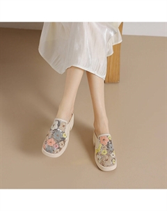 Мюли женские с закрытым носком женские, кремовый Echo&yolo