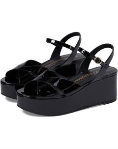 Сандалии Carmen Midi Wedge, черный Stuart weitzman