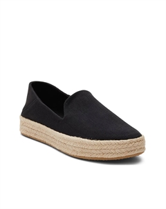 Слипоны Carolina Platform Espadrille Slip-On, черный Toms