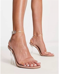 Босоножки DESIGN Notion Barely There Heeled, прозрачный Asos