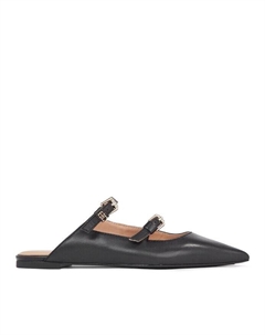 Мюли Th Pointy Leather Mule FW0FW07722, черный Tommy hilfiger
