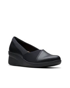 Слипоны Suttyn Walk Wedge Slip-On, черный Clarks