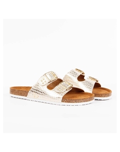 Туфли-Лодочки из крокодиловой кожи, золото Kaporal