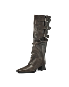 Сапоги Knee-high Boots Women's, черный Five-nine dan seven