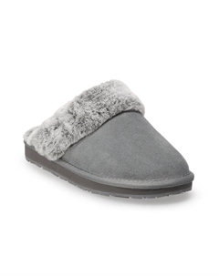 Женские замшевые тапочки из искусственного меха, серый Clarks