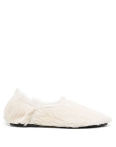 Тапочки из телячьей шерсти, серый Jil sander