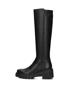 Кожаные ботинки на массивной подошве, черный Unisa