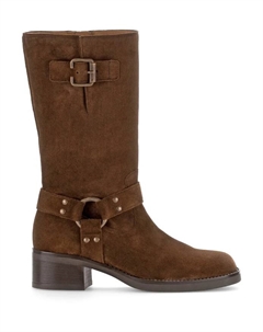 Коньячные замшевые полусапоги, коричневый Gabor