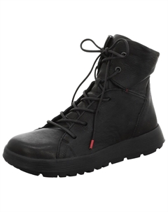 Ботинки женские кожаные на шнуровке, черный Think