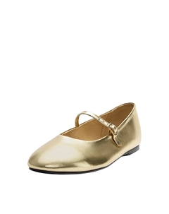Балетки Ballet Flats with Strap, золотой Pull & bear