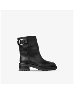 Сапоги Brooklyn из телячьей кожи на каблуке, украшенные пряжками, черный Jimmy choo