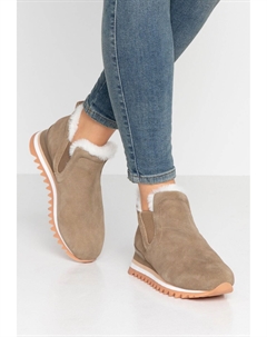 Ботильоны на платформе с мехом, бежевый Gioseppo