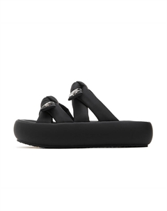 Шлепанцы женские черный/бежевый Josiny