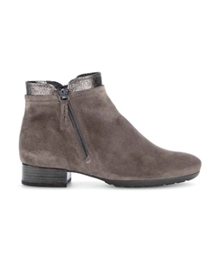 Замшевые кожаные ботильоны, серый Gabor