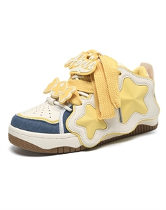 Кроссовки Skateboarding Shoes Women's Low-top White/Yellow, белый/желтый Abcio