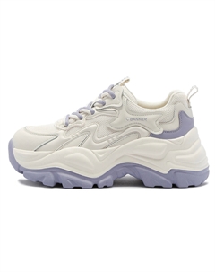 Кроссовки Chunky Sneakers Women's Low-top Sail/Coconut Milk/Platinum Violet, белый/фиолетовый C°banner