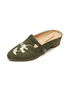 Мюли женские с закрытым носком женские, черный Echo&yolo