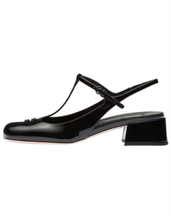 Туфли женские с открытым задником, черный Miu miu