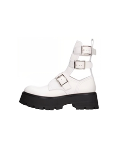 Ботильоны с пряжкой, белые, черные, женские Alexander mcqueen