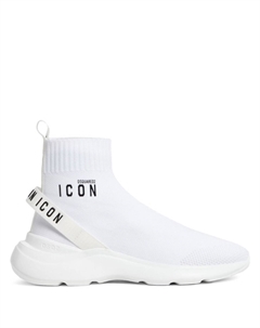 Кроссовки-носки с логотипом, белый Dsquared2