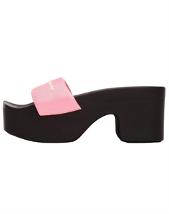 Шлепанцы женские, черный / розовый Alexander wang