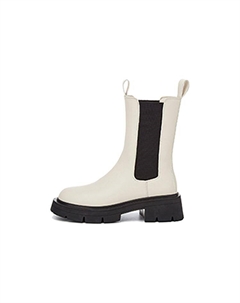 Ботинки женские высокие на толстой подошве, белый Daphne