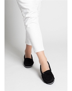 Мокасины замшевые, черный Minnetonka