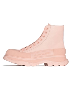 Ботинки Tread Slick Boot розовые кожаные женские Alexander mcqueen