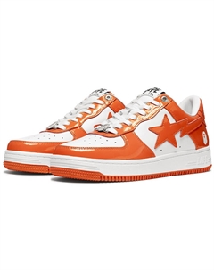 STA Стильные женские кеды для скейтбординга с низким верхом, оранжевые/белые A bathing ape®