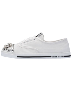 Кроссовки для скейтбординга женские, низкие, белые Miu miu