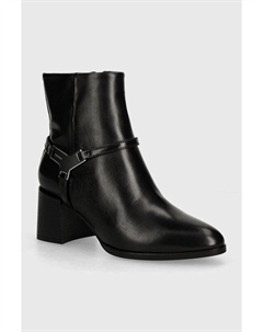 Кожаные ботильоны ANKLE BOOT 55 W/HW LTH, черный Calvin klein