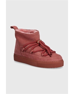 Классические низкие замшевые зимние ботинки, розовый Inuikii