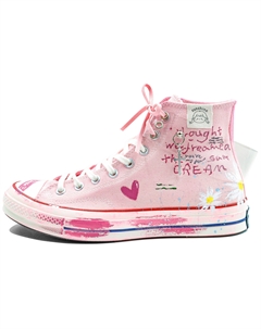 1970-е годы Кеды унисекс с высоким берцем розового цвета Converse