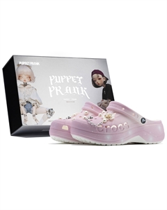 Сабо женские Clogs декорированные, розовый Crocs