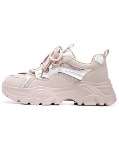 Кроссовки женские толстые низкие, серый/фиолетовый Josiny